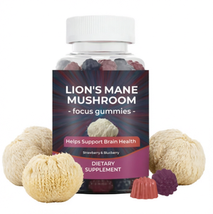 เยลลี่เห็ดแผงคอสิงโตผสมสตรอเบอร์รี่บลูเบอร์รี่60หมากฝรั่ง/ขวด2ชิ้นต่อการรองรับสมอง - Product Image 2