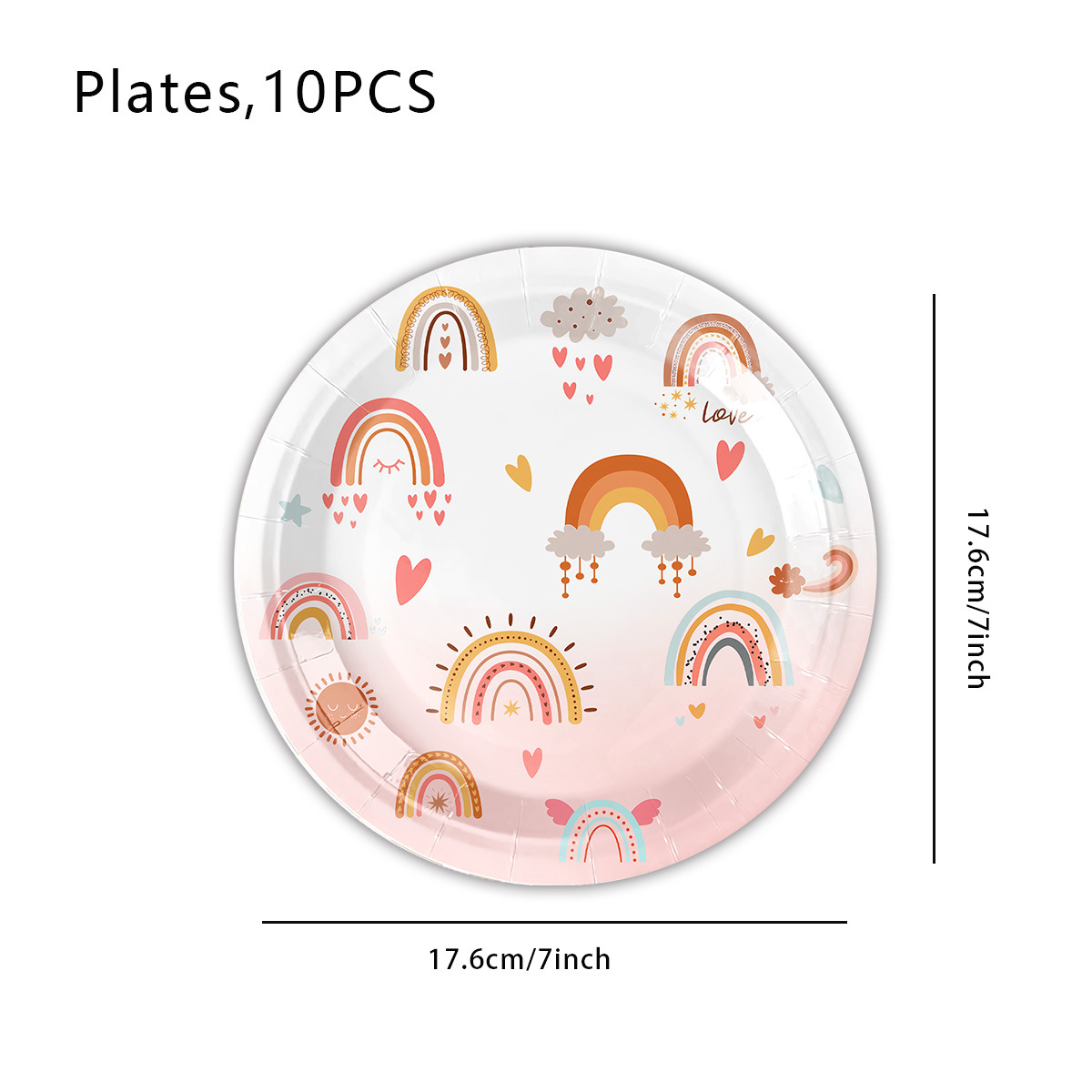 Assiette 7 pouces * 10 pièces