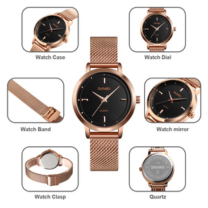 นาฬิกาควอทซ์ของผู้หญิงแท้ สายสแตนเลส กันน้ำ นาฬิกาธุรกิจแบบลำลอง - Product Image 3