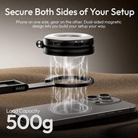 Trépied magnétique en aluminium ULANZI MA60 pour les séries 17/16/15/14 |   Bâton de selfie pliable avec aimant N52 pour vlog de voyage, noir