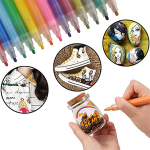 Rotulador de Pintura Acrílica Metálica Permanente Indeleble para Madera, Vidrio, Cerámica, Tela, Purpurina, Plástico, con Logotipo Personalizado - Product Image 4