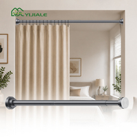 YIJIALE Source Factory 23mm 27.56-74.80in Tringle d'extension segmentée en métal robuste à verrouillage par torsion et filetage, sans perçage, pour séparateur de pièce