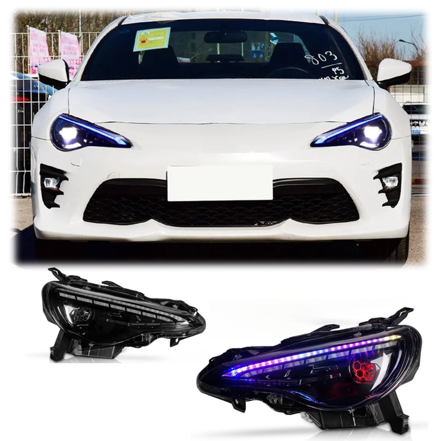 Factory Modified RGB LED Headlights for Toyota GT86 Subaru BRZ Scion FR-S 2012-2021 APP Control LED Hue DRL Projector Headlamp