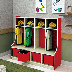 <span class=keywords><strong>Armadio</strong></span> in Legno su Misura per Asilo Nido e Scuola Materna, Libreria per Scuola, Guardaroba per Vestiti e Scarpe dei Bambini - Product Image 2
