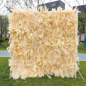 SN-D011 la nuova seta artificiale foglie Pampas erba produttore di pareti fiori artificiali muro - Product Image 1
