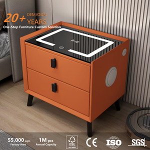 <span class=keywords><strong>Mesita</strong></span> de <span class=keywords><strong>noche</strong></span> inteligente de madera de estilo Simple moderno, dos cajones, <span class=keywords><strong>mesita</strong></span> de <span class=keywords><strong>noche</strong></span> transfronteriza multifuncional para sala de estar, Internet - Product Image 2