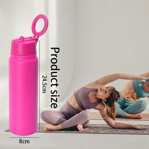 Botella de Agua Deportiva con Aislamiento al Vacío de Acero Inoxidable, Logotipo Personalizado, Tapa Magnética con Soporte para Teléfono, para Ciclismo, Gimnasio y Actividades al Aire Libre - Product Image 2