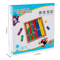 Bâtons de comptage en bois Montessori, blocs d'escalier mathématiques de 1 à 10, aide pédagogique éducative pour tout-petits (couleurs et tailles)