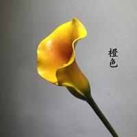 Bunga Calla Lily Lotus Buatan Plastik Real Touch 75CM, Tangkai Tunggal Warna Putih Burgundy untuk Dekorasi Meja Rumah, Pernikahan, Hari Ibu