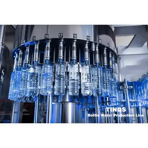 Línea de producción de agua mineral completa a gran escala, máquina de llenado de agua de botella de 24000 p/h, Turquía