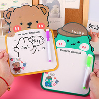 Mini dessin animé tableau blanc marqueur ensemble mignon conception tableau blanc suspendu effaçable planche à dessin
