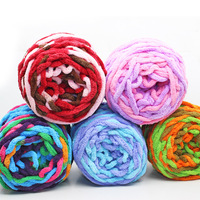 Fil de velours chenille Dimuni de haute qualité, riche, doux et chaud, 100% polyester, antibactérien, recyclé, diamètre 6-7 mm, pour le crochet