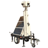 Remorque de surveillance solaire certifiée CE avec support de caméra à 360 degrés et batterie 120Ah pour événements en plein air