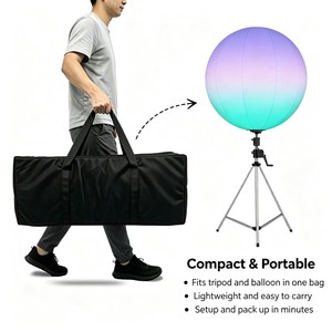 Torre de Luz Inflable Portátil RGB Blanco Frío, Lámpara de Trabajo LED con Trípode para Obras de Construcción, Campamentos, Eventos, Bodas - Product Image 4