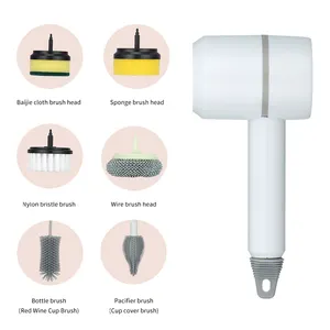 Multifunction Kitchen Household Power Electric Spin Scrubber Cordless Rotating Speeds Electric Cleaning Brush Scrubber