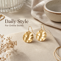 Boucles d'oreilles pendantes personnalisées en or ondulé, géométriques et tendance, pour femme, bijoux de fête