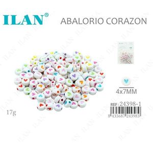 Perline a Cuore Bianche Ilan Abalorio Corazon 4x7mm per Creazione di Gioielli 17g - Product Image 3