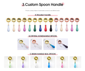 חותמת שעווה 3D יבש ריק ידיות הבלטות איטום מותאם אישית חתונת שעווה חותמת חותמת סט ערכת חותמת - Product Image 6