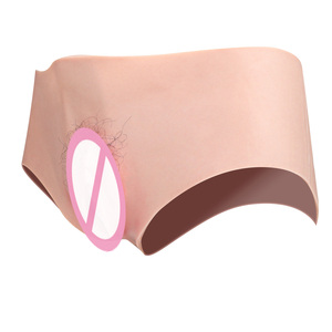 Panties <span class=keywords><strong>de</strong></span> Silicona FAAK con Canal Insertable <span class=keywords><strong>de</strong></span> 5 Pulgadas <span class=keywords><strong>de</strong></span> Profundidad, Vulva Realista y Vello Púbico, para Travestis y Crossdressers - Product Image 5