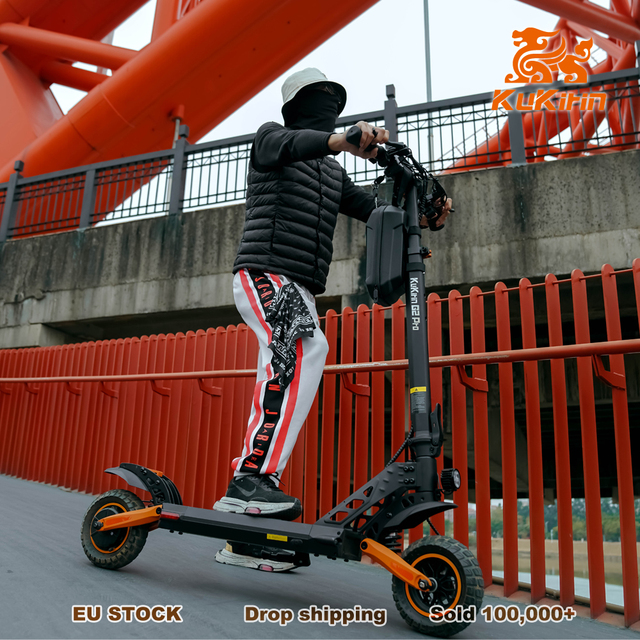 2023 New Arrival Kukirin G2 Pro Fat Tire Folding 600w 48v 15ah 50km Range 45km/h Max Speed Electric Scooters Eu Stock