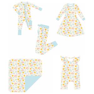 Mameluco de Fibra de Bambú para Bebé, Convertible <span class=keywords><strong>en</strong></span> Pijama de Manga Larga para Recién Nacido, con Cremallera Bidireccional, Personalizable, Cómodo y Transpirable - Product Image 3