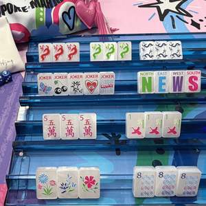 Aspen Glow Bespoke Mahjong Tiles <strong>Lucky</strong> <strong>Charms</strong> Modern Luxury Double Sided Carved Acrylic for Friends Gathering Retail Wholesale - Product Image 1
