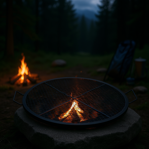 DB Wholesale Campfire <b>BBQ</b> Grill Grid 36 Inch Round Steel Outdoor Camping Cooking <b>Grate</b> with Fire Pit - Product Image 2