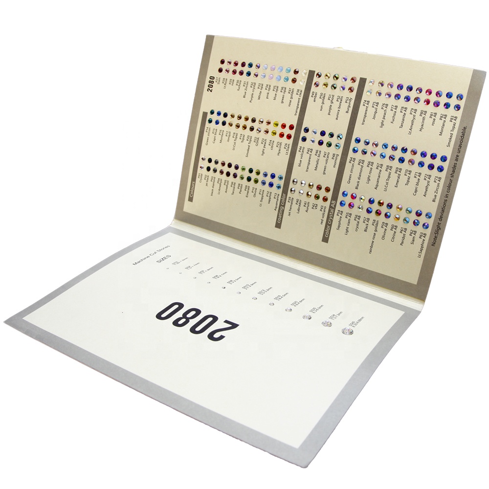 Алмазные драгоценные камни Yantuo с плоской задней поверхностью, стразы с плоской задней поверхностью, Таблица цветов