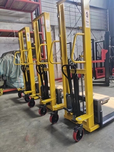 20241ton 2000kg Manual Lift Truck Hydraulic Stacker Trolley Hand <b>Forklift</b> Hand - Product Image 5