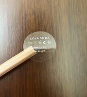 Rouleau d'étiquettes personnalisées en plastique transparent avec logo autocollant en vinyle