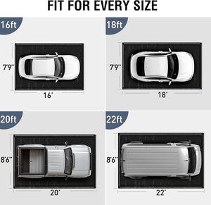 Tapis <span class=keywords><strong>de</strong></span> sol <span class=keywords><strong>de</strong></span> garage 2,4 m x 4,9 m en PVC, tapis <span class=keywords><strong>de</strong></span> protection pour sous la voiture avec rebord surélevé, tapis <span class=keywords><strong>de</strong></span> stationnement <span class=keywords><strong>de</strong></span> garage robuste avec raclette - Product Image 5