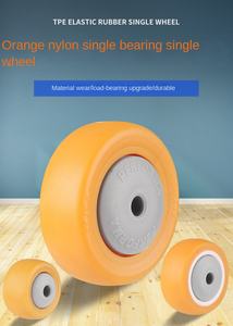 Leise Linearführung mit Niedriger Belastung, Weiches Nylon-Vollrad, Schwenkbar mit Bremse, Mittelgroße Orange Industrierollen, OEM-Hersteller - Product Image 3