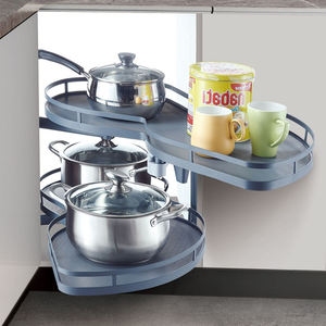 Moderne Luie <span class=keywords><strong>Susan</strong></span> Lagerwerk Hardware Houten Bord Draaitafel Keuken Kruidenrek Groothandel Grijze Schommellade Met Anti-Slip Mat - Product Image 2