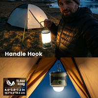 Linterna LED de Camping Recargable por USB, Portátil, Desmontable, Impermeable IP45, con 7 Modos de Luz, para Banco de Energía, Venta al Por Mayor