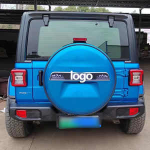 2018-2020 para cubierta de neumático de repuesto <span class=keywords><strong>Jeep</strong></span> con anillo de acero inoxidable grueso ligero y orificio para cámara - Product Image 2