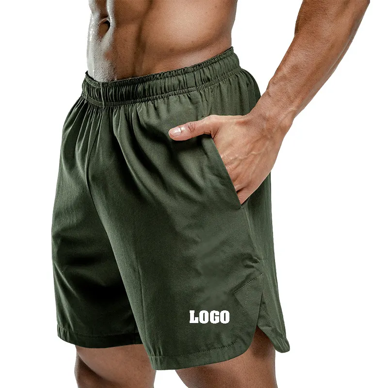 Fast Delivery Casual Solid Color Comfortable Shorts Elastic Drawstring Beach Shorts Men's Workout Running Training Sports Wear