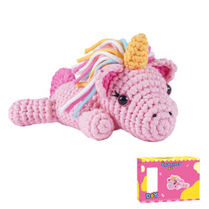 Kit de crochet DIY mini <span class=keywords><strong>licorne</strong></span> en fil doux, jouet en peluche avec tutoriel vidéo et instructions pour débutants - Product Image 6