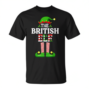 Maglietta natalizia The British Elf, camicia coordinata per la famiglia per le vacanze - Product Image 2