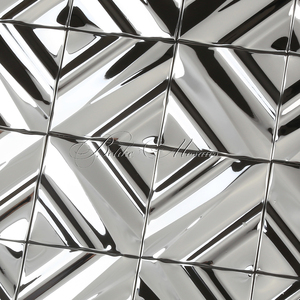 Mô hình sàn gỗ kim loại Gạch <span class=keywords><strong>Mosaic</strong></span> hiệu ứng 3D Tường bao gồm mặt tiền thiết kế trang trí nhà giọng Tính năng lưới-ủng hộ độ bền - Product Image 2