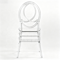 Chaises d'hôtel empilables en acrylique transparent monobloc pour événements et réceptions en extérieur