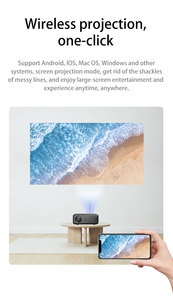 Rayingtech Lt2 1080P Thông Minh <span class=keywords><strong>Android</strong></span> Mini Chiếu Xách Tay Tự Động HD 4K Với Đèn LED Cho Rạp Hát Tại Nhà Và Giáo Dục Màu Đen - Product Image 2