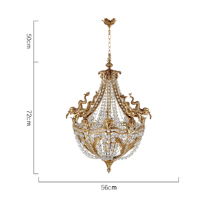 Stile europeo Vintage Cera Persa In Ottone Indoor Impero di Cristallo Luce Del Pendente di Lusso In Oro per Corridoio Portico - Product Image 5