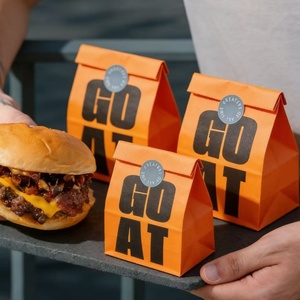 Bolsa <span class=keywords><strong>de</strong></span> Papel Antigrasa <span class=keywords><strong>de</strong></span> Grado Alimenticio con Logotipo Personalizado e Impresión a Medida para Papas Fritas, Hamburguesas y Sándwiches - Product Image 5