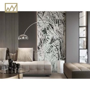 Fantástica losa de mármol blanco translúcido Uso de <span class=keywords><strong>piedra</strong></span> natural para pared y Sobremesa Pluma Mármol blanco - Product Image 5
