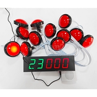 Waktu pelatihan reaksi Fuzzy tes koordinasi visual cepat tombol tekan interaktif menangkap cahaya led permainan refleks