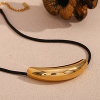 Dreamshow Collier ras du cou magnétique style punk Collier en acier inoxydable 316L plaqué or 18 carats