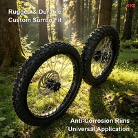 Kit de mise à niveau professionnel pour vélo électrique KYZ Sur-Ron Light Bee X avec jeu de roues tout-terrain robustes de 19/16 pouces, moyeu J-Bend, pignon en alliage d'aluminium CNC et pneus à crampons