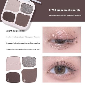 [Exclusivo de PERI Wukin] Paleta de Sombras de Ojos Colorrose de 6g en Caja para Maquillaje Ligero Diario con Tonos Tierra, Iluminador y Brillo - Product Image 4