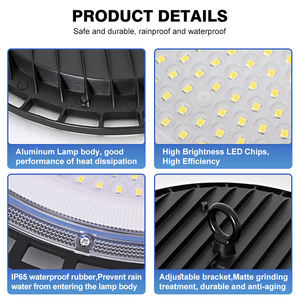 工場価格 産業用照明 防爆 SMD アルミニウム製 100W 150W 200W 300W 400W UFO型 <span class=keywords><strong>LED</strong></span> ハイベイライト - Product Image 6