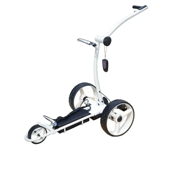 Topsun leichte 3 räder einfach zu bedienen elektro push golf trolley golf roller auto